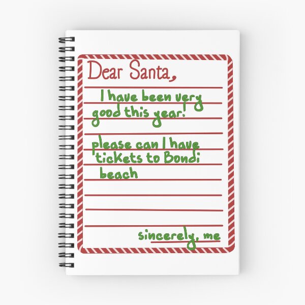 Item preview, Letter to santa (bondi beach tickets) designed and sold by Becky-Marie.