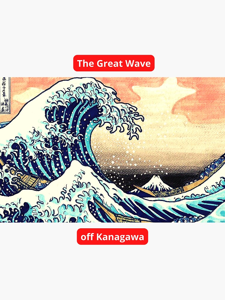 The Great Wave Off Kanagawa Sticker For Sale By Virtualstore300