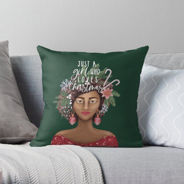 Just A Girl Who Loves Christmas Throw Pillow