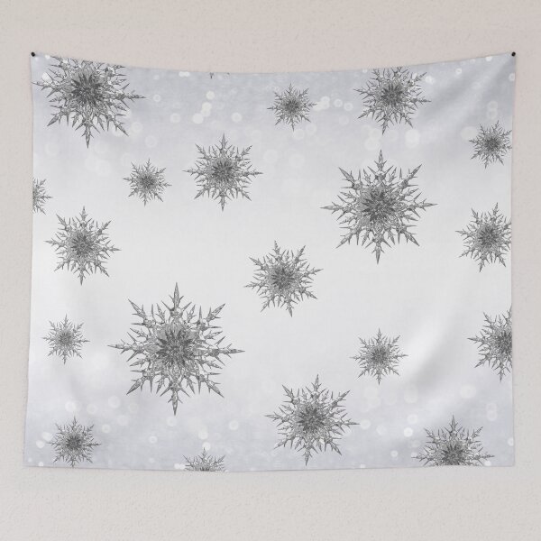 Item preview, Christmas Approaching Silver Cristal Snowflakes Christmas Patterns Christmas Patches designed and sold by The Glasses Girl.