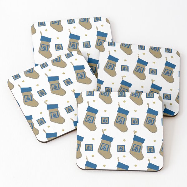 Item preview, Blue and Gold Christmas Stockings designed and sold by dKarthdesign.