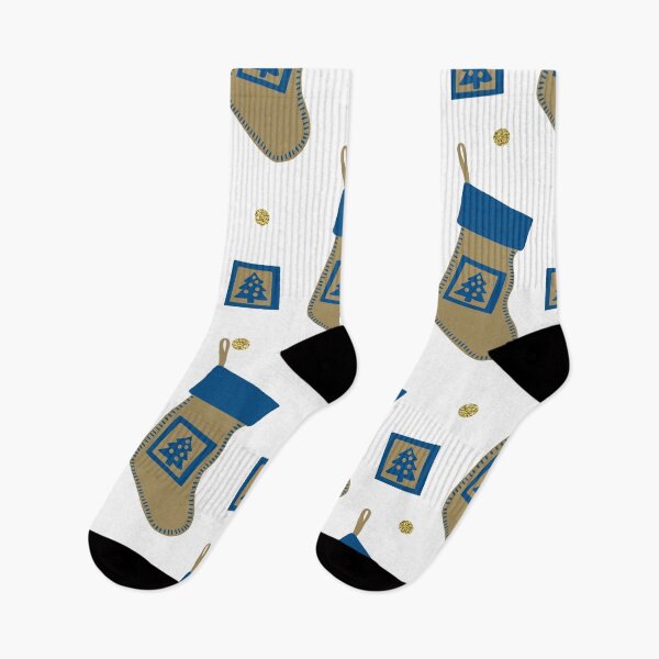 Item preview, Blue and Gold Christmas Stockings designed and sold by dKarthdesign.