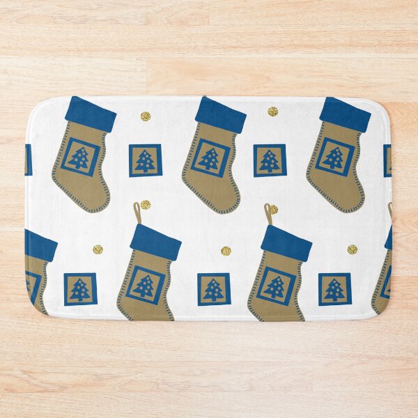 Item preview, Blue and Gold Christmas Stockings designed and sold by dKarthdesign.
