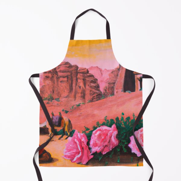 Item preview, Peaceful Petra at Sunrise with Camels and Roses Scene designed and sold by junkandpop.