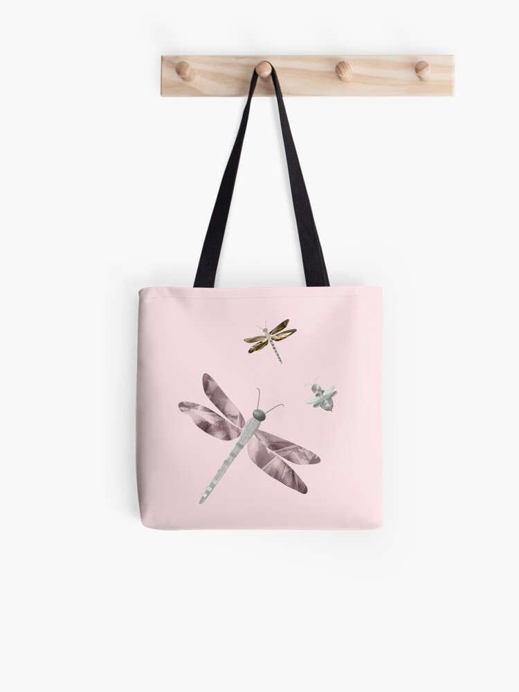 Elegant dragonfly paper press graphic print. Caroline Laursen original.  Tote Bag for Sale by Caroline Laursen