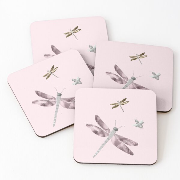 Item preview, Pretty metallic dragonflies with a cute embroidered dragonfly look.   Caroline Laursen Original. designed and sold by Caroline Laursen.