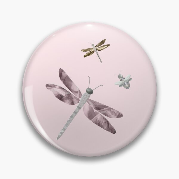 Item preview, Pretty metallic dragonflies with a cute embroidered dragonfly look.   Caroline Laursen Original. designed and sold by Caroline Laursen.