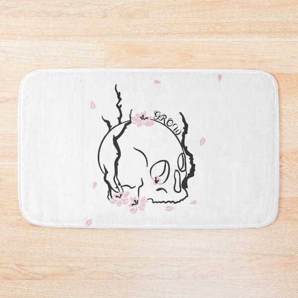 Item preview, Pink Petals Bones and Botany Floral Skull Art designed and sold by CreativNode.