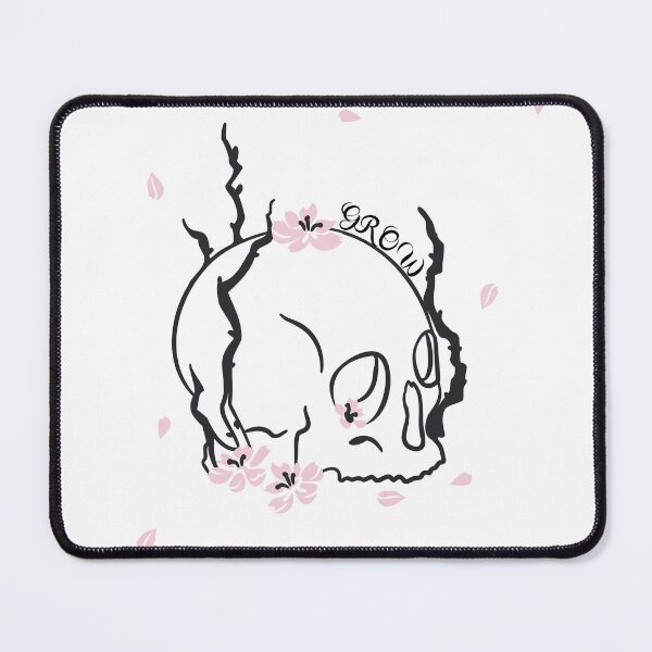 Item preview, Pink Petals Bones and Botany Floral Skull Art designed and sold by CreativNode.
