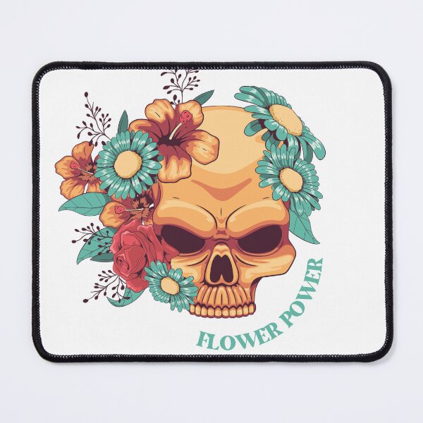 Item preview, Flower Power - Floral Skull Art designed and sold by CreativNode.
