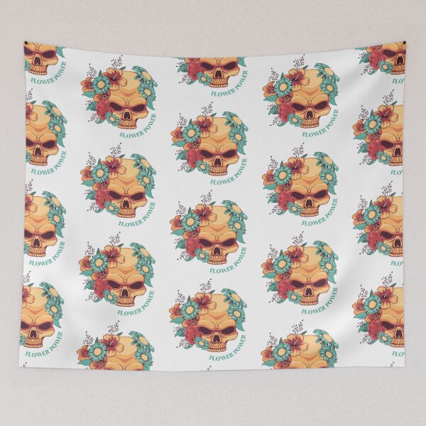 Item preview, Flower Power - Floral Skull Art designed and sold by CreativNode.
