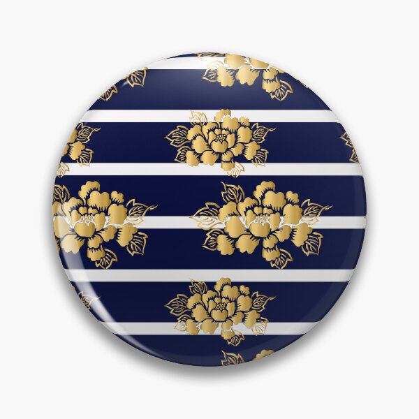 Item preview, Golden rose pattern with navy lines designed and sold by bayanabufadda.