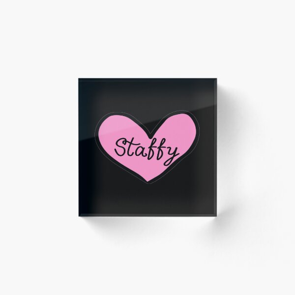 Item preview, Pink Staffy Heart, Staffy Staffordshire Bull Dog LOVERS GIFT  designed and sold by Karmvy ⭐.