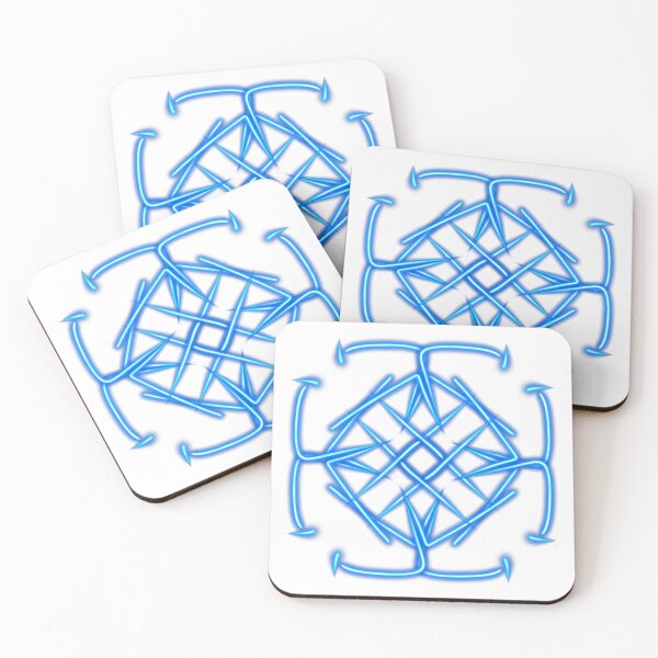 Item preview, Blue squares and circles, abstract art designed and sold by Meo Design.