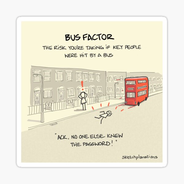 The bus factor Sticker
