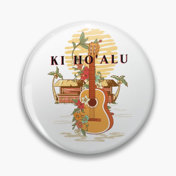 Item preview, Slack Key Guitar With Flowers designed and sold by GuitarNuts.