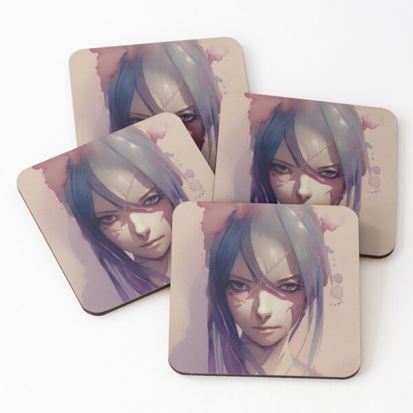 Artikelvorschau, Anime Girl Watercolor Design entworfen und verkauft von BjoernsAiArt.