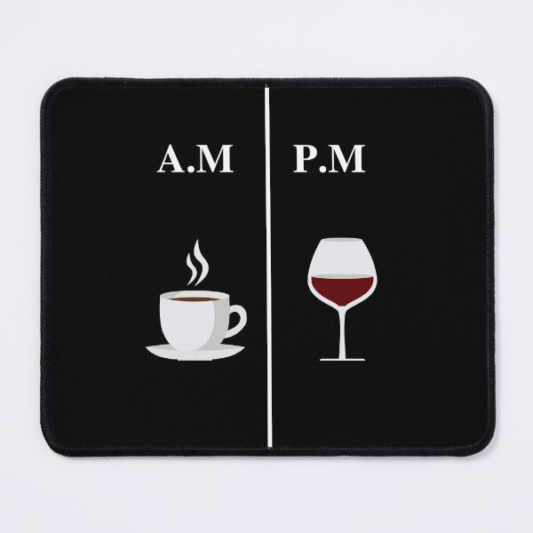 Item preview, wine vs coffee coffee by day wine by night designed and sold by noha alzohbi.