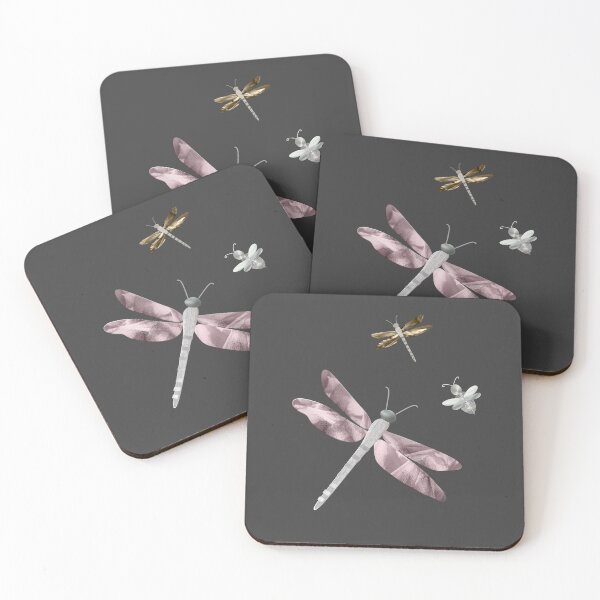 Item preview, Pretty metallic dragonflies with a cute embroidered dragonfly look.   Caroline Laursen Original. designed and sold by Caroline Laursen.
