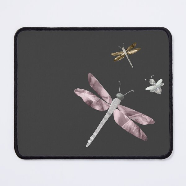 Item preview, Pretty metallic dragonflies with a cute embroidered dragonfly look.   Caroline Laursen Original. designed and sold by Caroline Laursen.