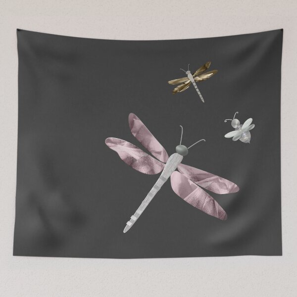Item preview, Pretty metallic dragonflies with a cute embroidered dragonfly look.   Caroline Laursen Original. designed and sold by Caroline Laursen.