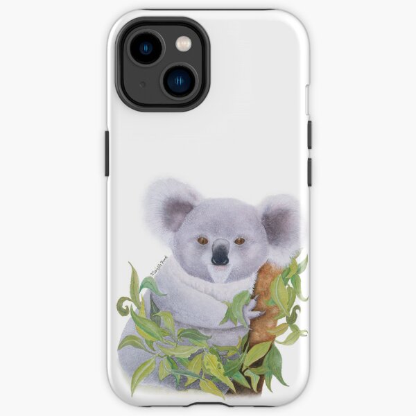 Koala watercolour painting, cute Aussie animal art print by Australian artist iPhone Tough Case