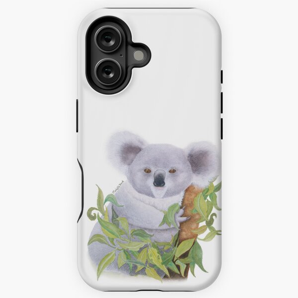 Koala watercolour painting, cute Aussie animal art print by Australian artist iPhone Tough Case