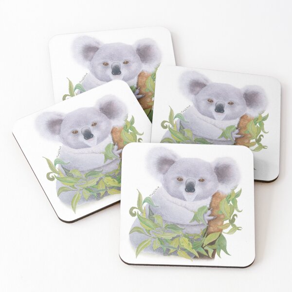 Item preview, Koala watercolour painting, cute Aussie animal art print by Australian artist designed and sold by artbymarielle.