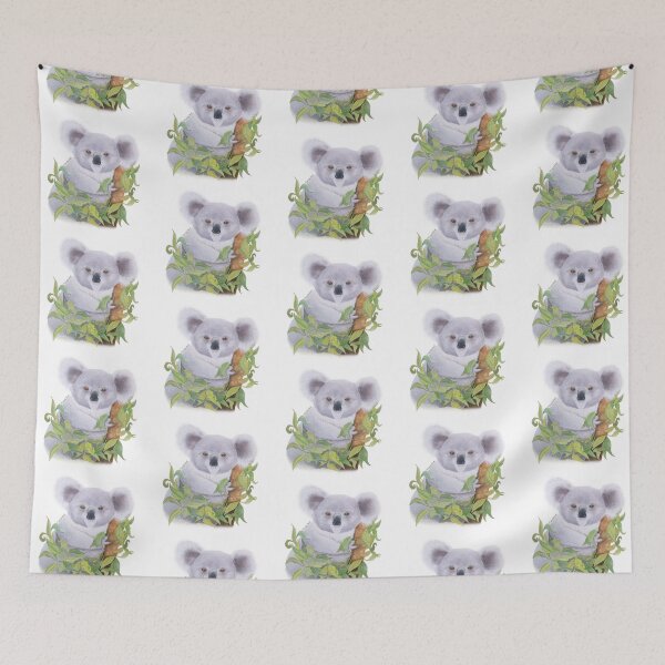 Item preview, Koala watercolour painting, cute Aussie animal art print by Australian artist designed and sold by artbymarielle.