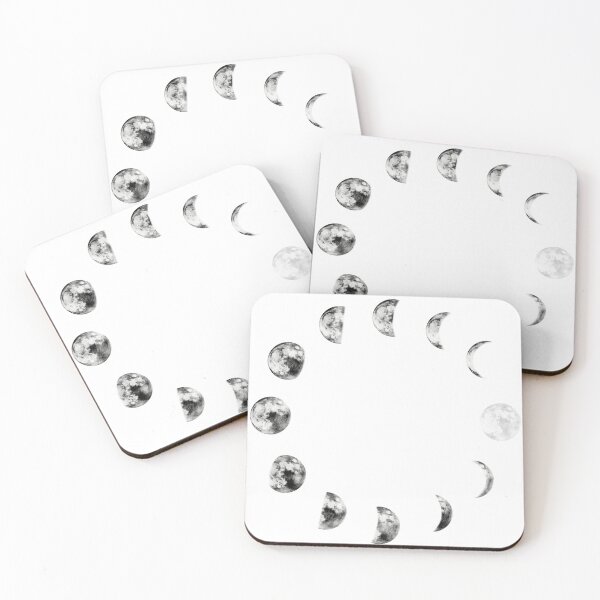 Item preview, Moon Phases Minimalist Space Graphic Print designed and sold by Elizabeth  Karlson.
