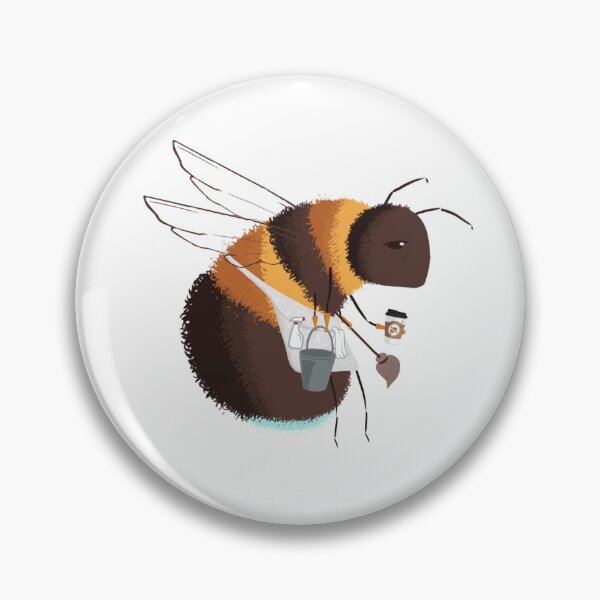 Item preview, Cleaning Bumble Bee designed and sold by BusiestBeeArt.