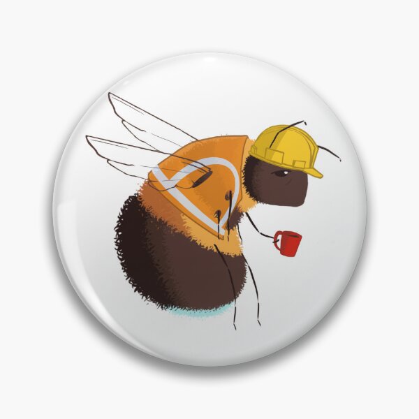 Item preview, Construction Bumble Bee designed and sold by BusiestBeeArt.