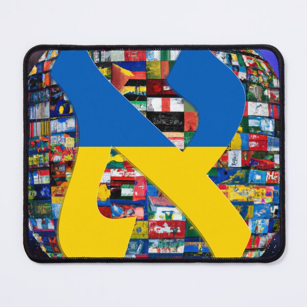 Item preview, Ukraine Alef Flag designed and sold by kabbalahart.