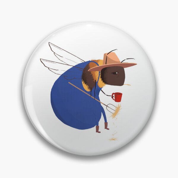 Item preview, Farmer Bumble Bee designed and sold by BusiestBeeArt.