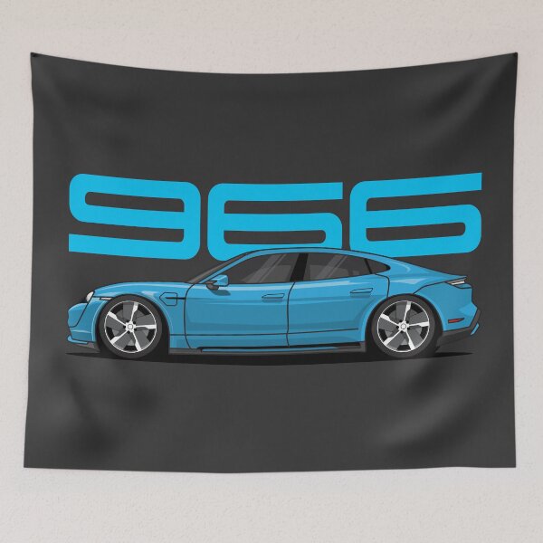 Item preview, Porsche 966 Taycan Illustration Blue designed and sold by blackdogshop.