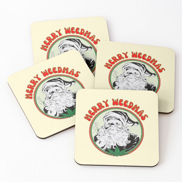 Item preview, Merry weedmas retro Christmas vintage designs designed and sold by DesignsbyMona.