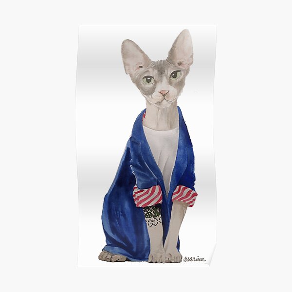 Chat Sphynx Posters Redbubble
