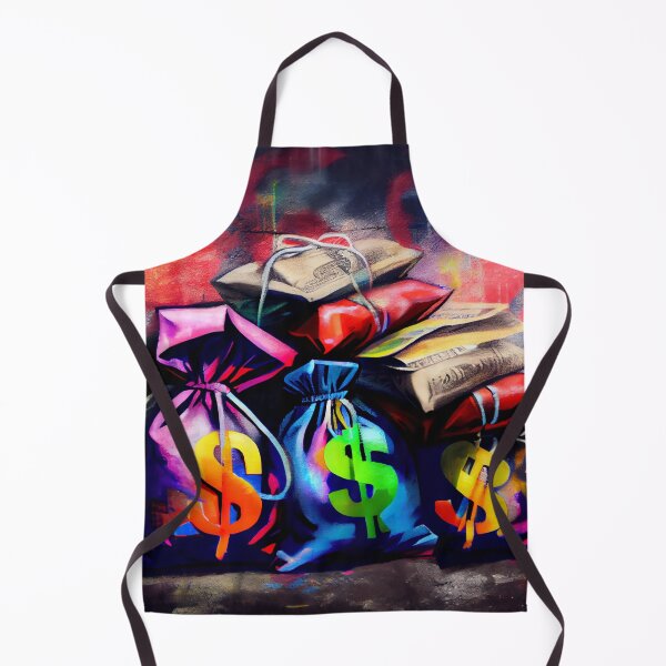 Item preview, Street Art Graffiti of Money Bags Digital Painting designed and sold by CodeAndColors.