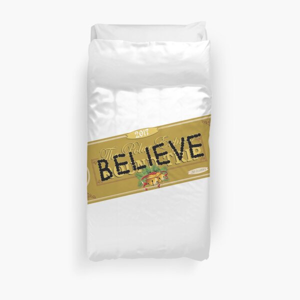 Believe Polar Express Santa Ticket Duvet Cover
