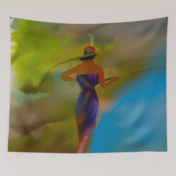 Item preview, The Lady Fisher designed and sold by PictureNZ.