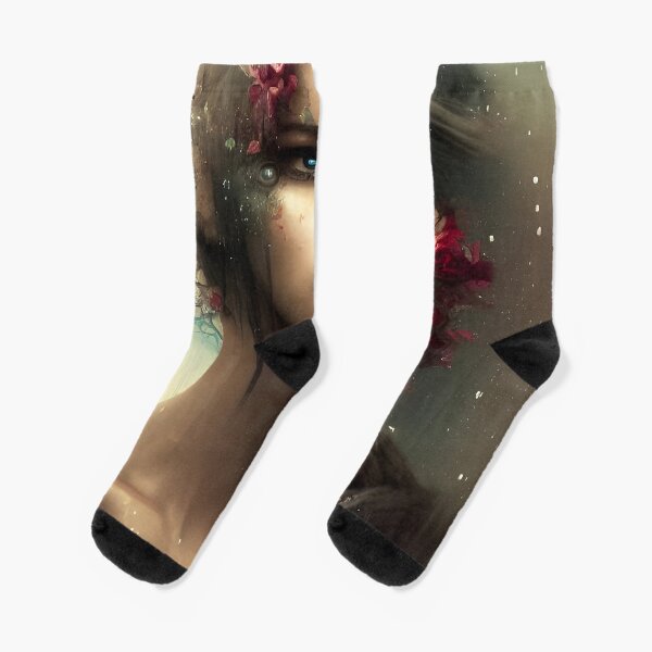 Non Binding Socks for Women in Rainy Day Prints