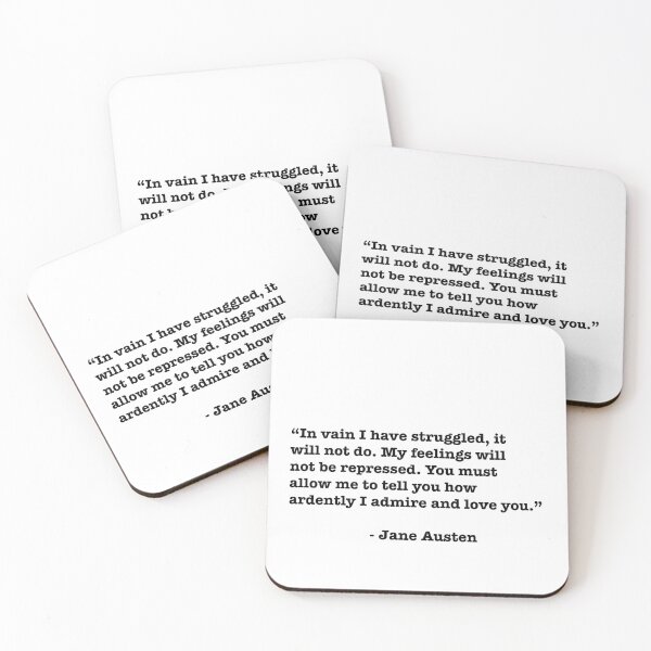 Item preview, Pride and Prejudice Jane Austen Darcy Quote designed and sold by Lilycooper23.