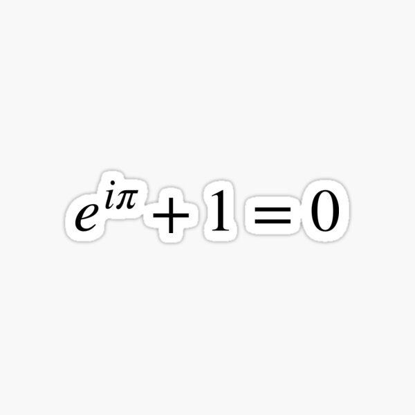 Euler's identity, mathematical equation Sticker