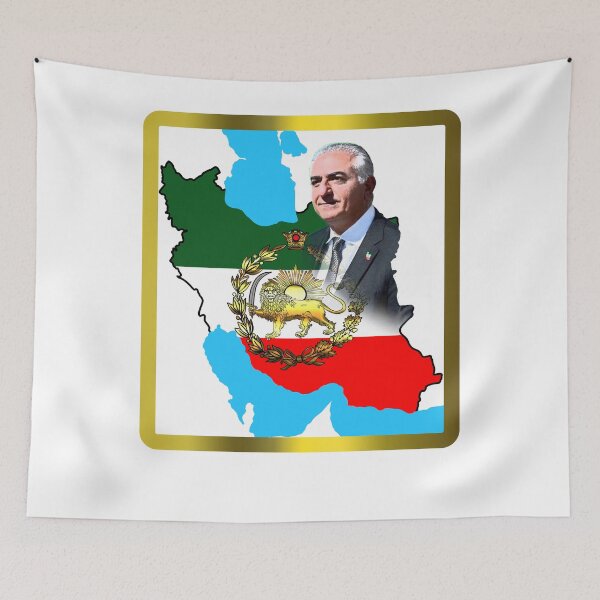 Item preview, Iran's flag with a golden lion and sun with king Pahlavi  designed and sold by Fereshteh  Gilaki.
