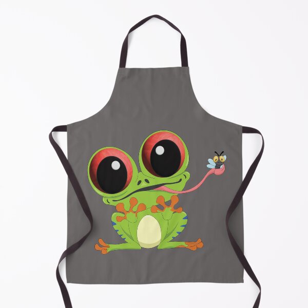 Item preview, Cute Red-eyed Tree Frog catching an insect designed and sold by atedesigns.