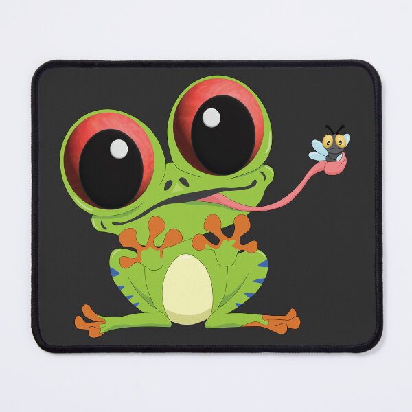 Item preview, Cute Red-eyed Tree Frog catching an insect designed and sold by atedesigns.