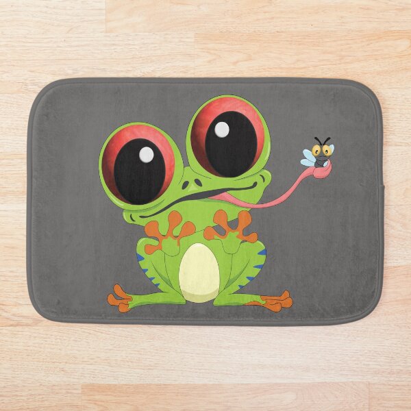 Item preview, Cute Red-eyed Tree Frog catching an insect designed and sold by atedesigns.