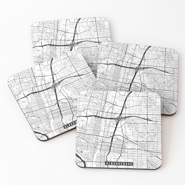 Item preview, Albuquerque, New Mexico Street Map designed and sold by InkistPrints.