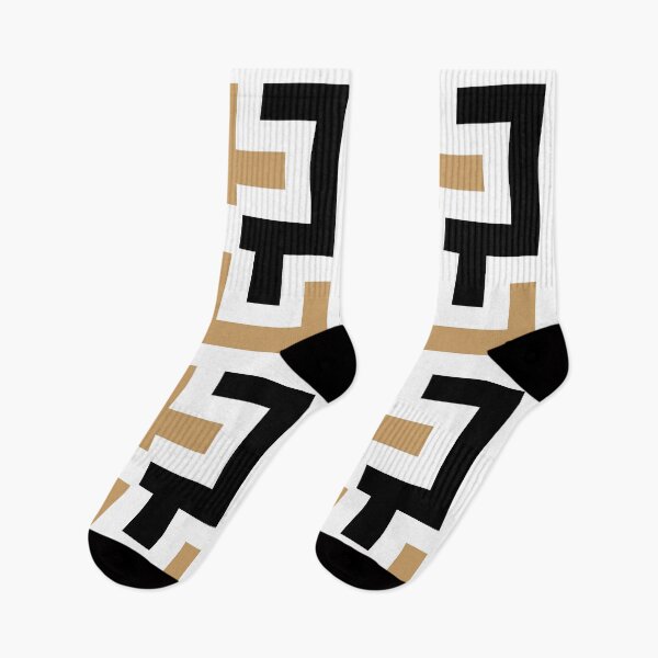 Item preview, Retro, Abstract Design Black, Gold & White giometric partens designed and sold by Zimbrand Designs.