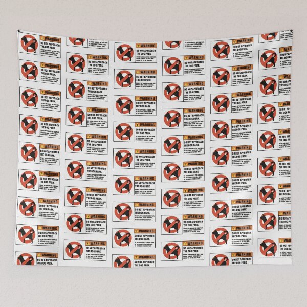 Item preview, Dog Park Warning Label designed and sold by suavespacenoid.